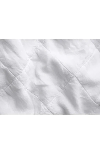 Parachute Linen Box Quilt In White