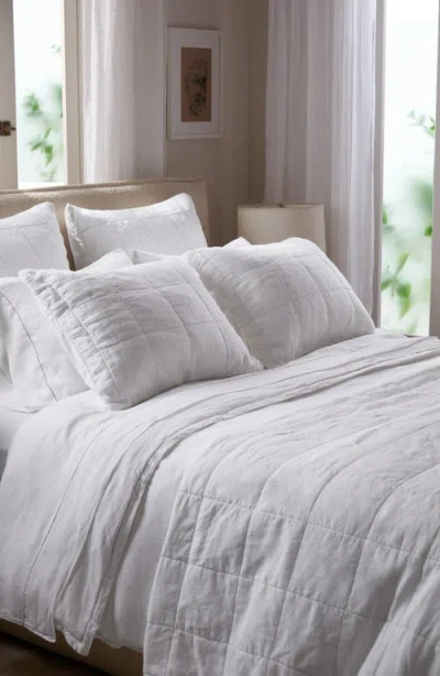 Parachute Linen Box Quilt In White