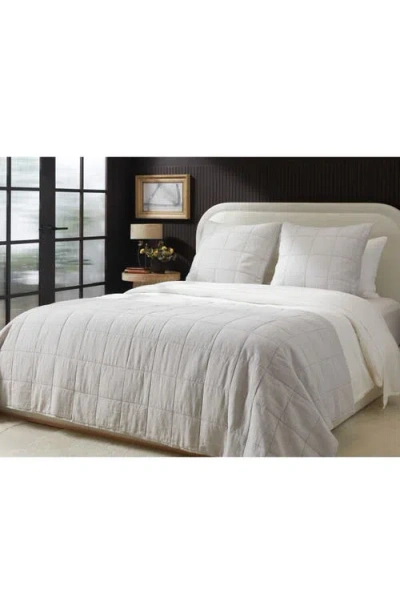 Parachute Linen Box Quilt In White
