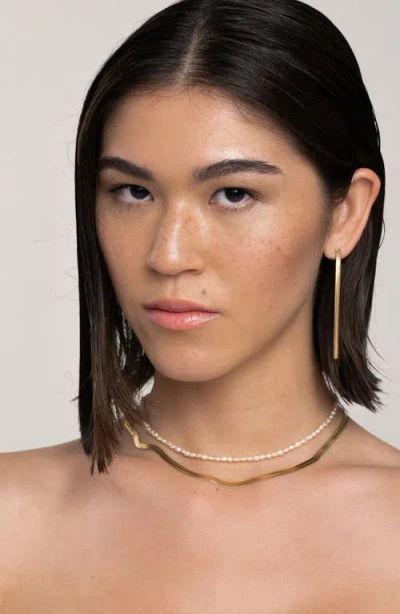St. Moran Snake Chain Drop Earrings In Gold