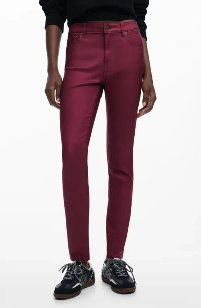 Desigual Slim Pants In Red