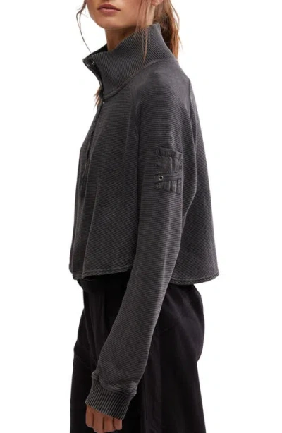 Free People Fp Movement So Fly Cotton Henley Top In Black