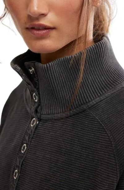 Free People Fp Movement So Fly Cotton Henley Top In Black