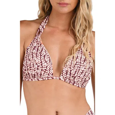 La Blanca Sandy Cove Reversible Bikini Top In Sienna