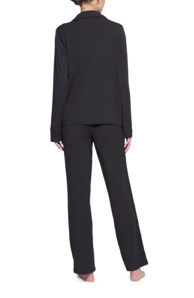 Skims Sleep Long Pajamas In Onyx