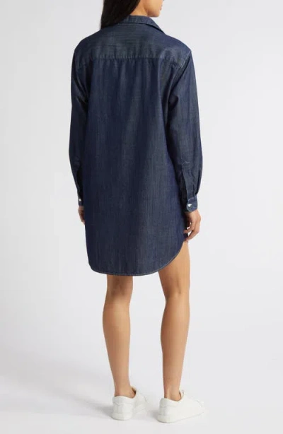 Frank & Eileen Mary Classic Long Sleeve Shirtdress In Vintage Stonewashed Indigo