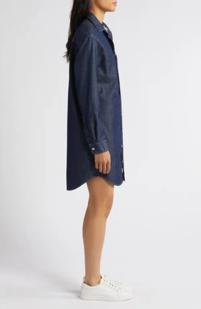 Frank & Eileen Mary Classic Long Sleeve Shirtdress In Vintage Stonewashed Indigo