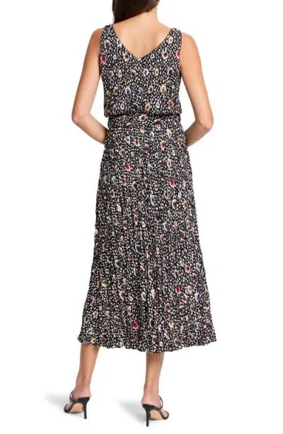 Nic + Zoe Nic+zoe Cailin Dot Print A-line Dress In Black Multi