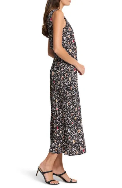 Nic + Zoe Nic+zoe Cailin Dot Print A-line Dress In Black Multi