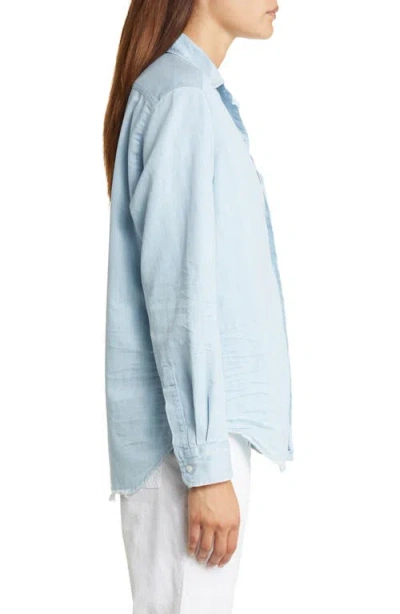 Shop Frank & Eileen Eileen Relaxed Button-up Shirt In Classic Blue W/tattered Wash