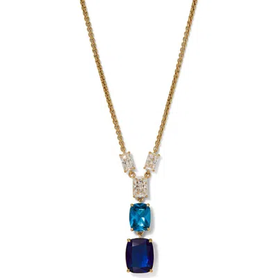 Nadri Crystal Y-necklace In Gold