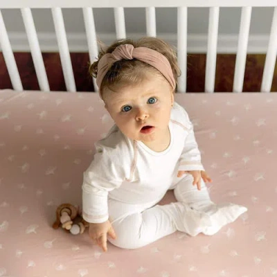 Crib Sheet Set Baby Fitted  2 Pack In Gingko & Pin Dot
