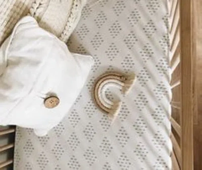 Crib Sheet Set Baby Fitted  2 Pack In Sage Diamond