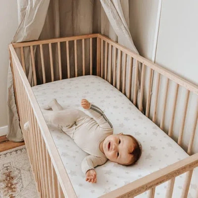 Crib Sheet Set Baby Fitted  2 Pack In Tan Drawn Star