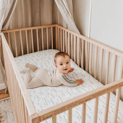 Crib Sheet Set Baby Fitted  2 Pack In Forest Grey Leaf