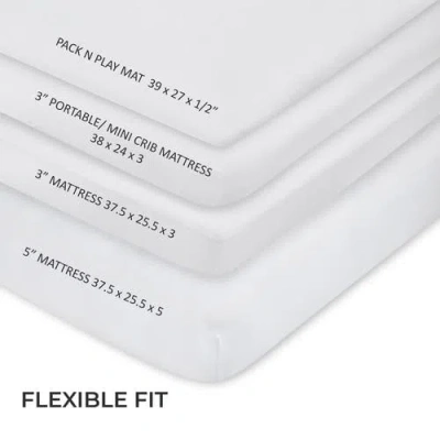 Mini Crib Sheet Baby Fitted Pack N Play In Solid White