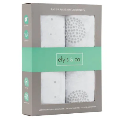 Mini Crib Sheet Baby Fitted Pack N Play In Grey Dottie