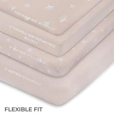 Mini Crib Sheet Baby Fitted Pack N Play In Pink Gingko