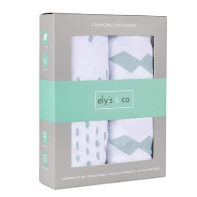 Changing Pad Cover Baby  In Sage Diamond