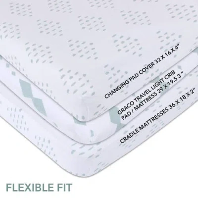 Changing Pad Cover Baby  In Sage Diamond