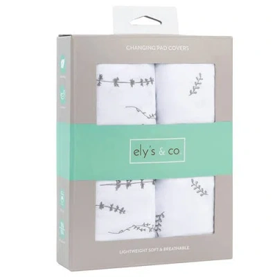 Changing Pad Cover Baby  In Forest Grey Leaf