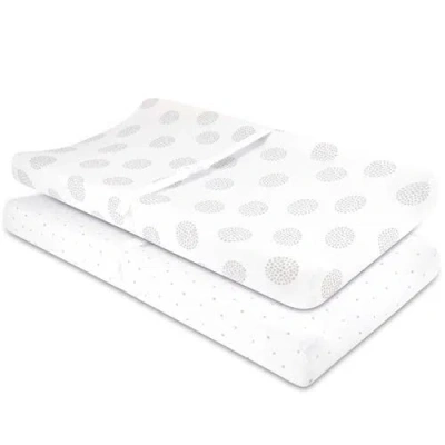 Changing Pad Cover Baby  In Grey Dottie