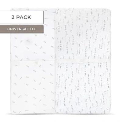 Changing Pad Cover Baby  In Forest Grey Leaf