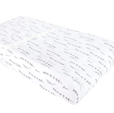 Changing Pad Cover Baby  In Forest Grey Leaf