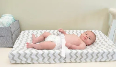 Changing Pad Cover Baby  In Grey Chevron & Polka Dot