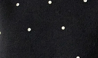 English Factory Embellished Short Sleeve Sweater In Black
