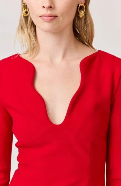 Elliatt Verena Long Sleeve Minidress In Red