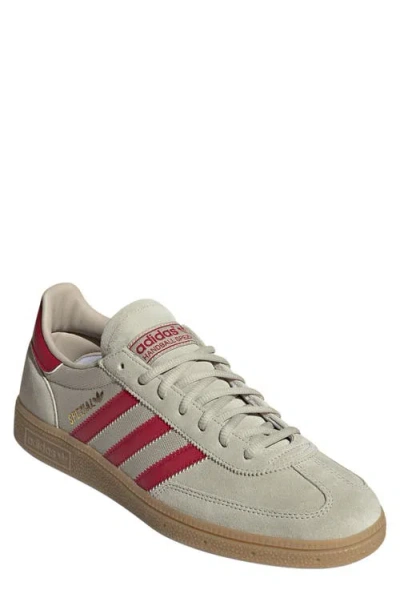 Shop Adidas Originals Adidas Gender Inclusive Handball Spezial Sneaker In Putty/red/wonder Beige