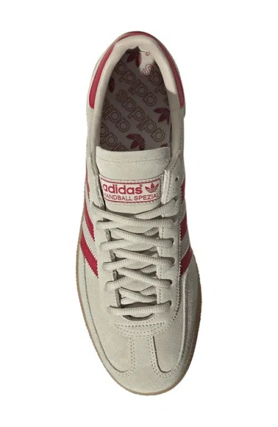 Shop Adidas Originals Adidas Gender Inclusive Handball Spezial Sneaker In Putty/red/wonder Beige