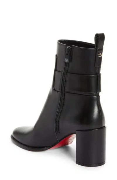 Christian Louboutin Womens Booty Lock 70 Leather Heeled Courts Blac In Black