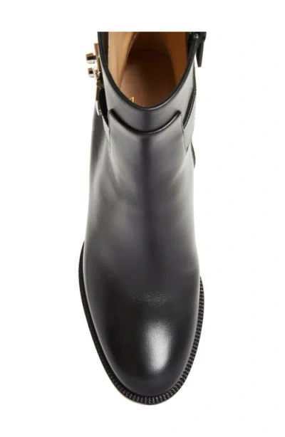 Christian Louboutin Womens Booty Lock 70 Leather Heeled Courts Blac In Black
