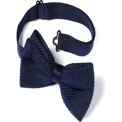 Charles Tyrwhitt Classic Knitted Ready-tied Bow Tie In Navy