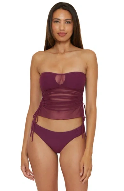 Becca Printed Tankini In Aubergine