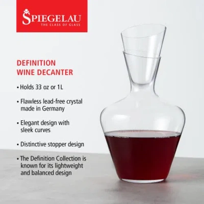 Spiegelau Definition 1l Wine Decanter In Clear