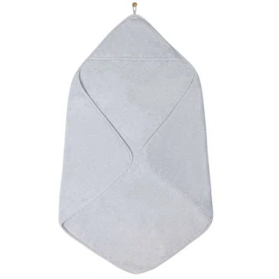 Ely's & Co. Unisex Hooded Towel & Washcloth - Baby In Misty Blue