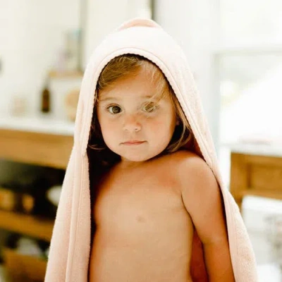 Ely's & Co. Hooded Towel & Washcloth In Pink