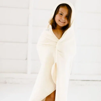 Ely's & Co. Hooded Towel & Washcloth In Cream