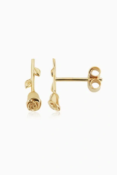 Oradina 14k Gold Kiss From A Rose Studs In Yellow Gold