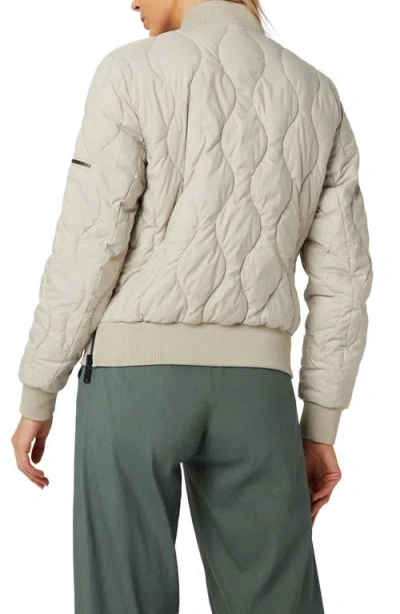 Alp N Rock Metro Iii Water Repellent Quilted Bomber Jacket In Stone