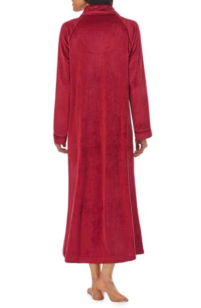 Eileen West Long Zip Robe In Wine