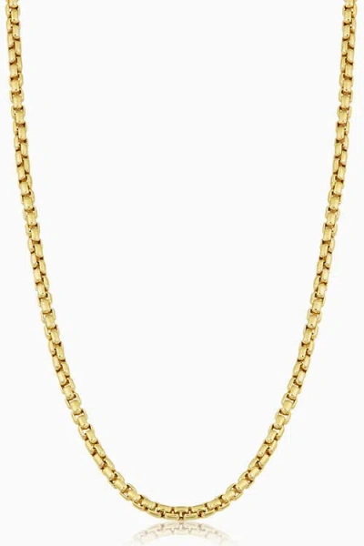 Oradina 14k Gold Round Bodega Chain Necklace In Yellow Gold