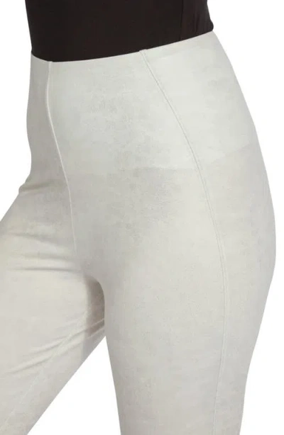 Lyssé Textured Faux Leather Leggings In Snow White