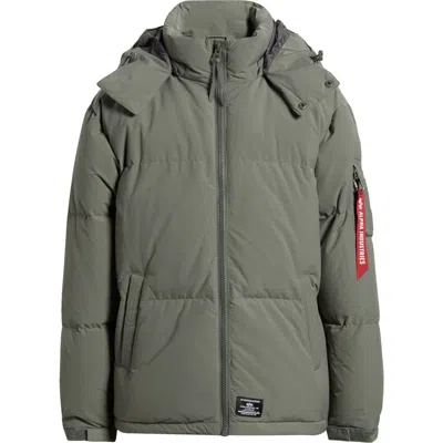 Shop Alpha Industries Puffer Parka In Field Gray