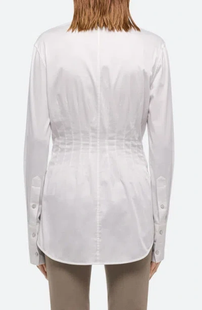 Helmut Lang Waisted Dart Button-up Shirt In White