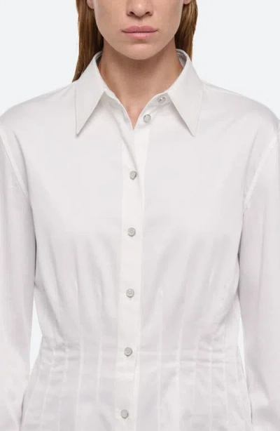 Helmut Lang Waisted Dart Button-up Shirt In White