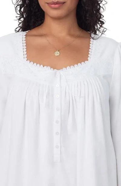 Eileen West Long Sleeve Cotton Ballet Nightgown In White